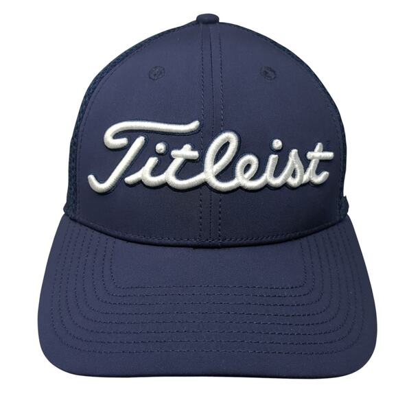 Titleist FJ PRO V1 Baseball Cap Blue Medium Embroidered 6 Panel Vented Holes - Picture 1 of 9
